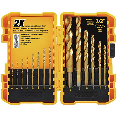 Brocas de titanio DEWALT 14 piezas