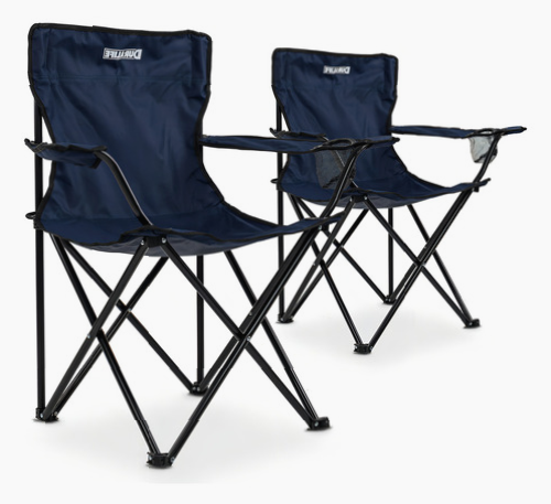 Silla Plegable Camping Playa Set 2 Piezas Azul