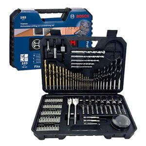 Potente Set de Puntas y Brocas Bosch 103 Pzas