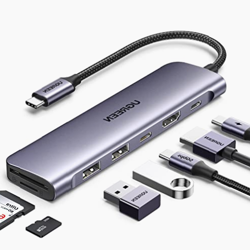 Hub USB C 7 en 1 Adaptador HDMI 4K 100W