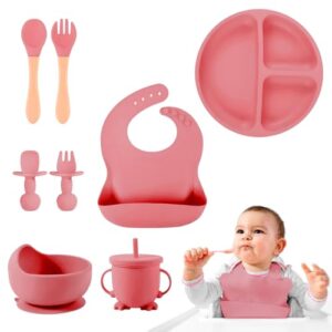 Platos y Cubiertos de Silicona para Bebés