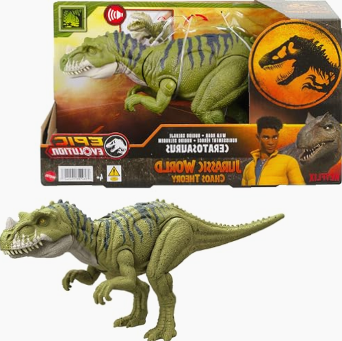 Dinosaurio Ceratosaurus Rugido Salvaje Mattel