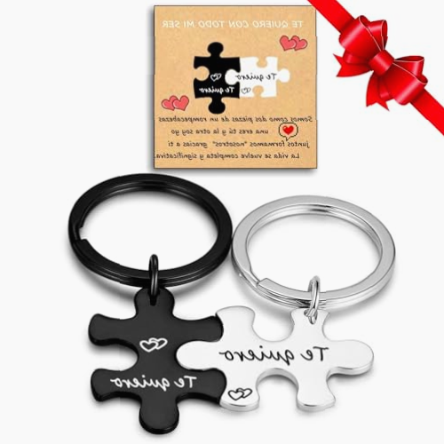 Llaveros de pareja colgante de puzzle