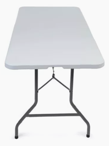 Mesa Plegable 1.80m Plástico Blanco Jardín