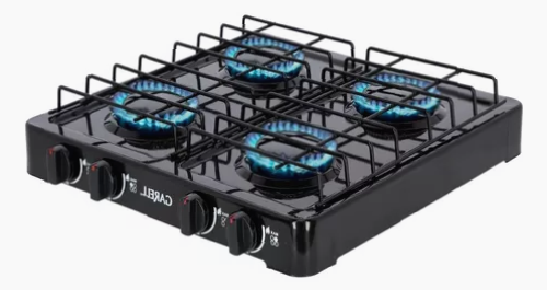 Parrilla Gas 4 Quemadores Mesa Negra Envío Gratis