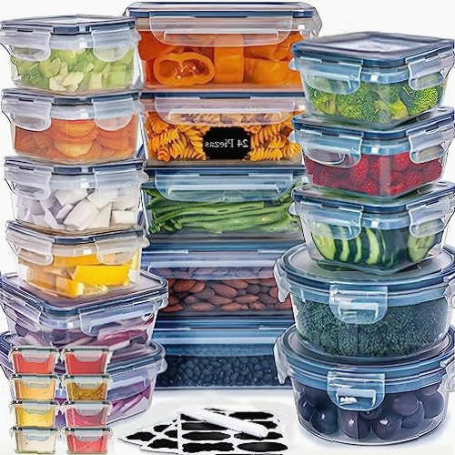 Recipientes herméticos para alimentos 24 pcs