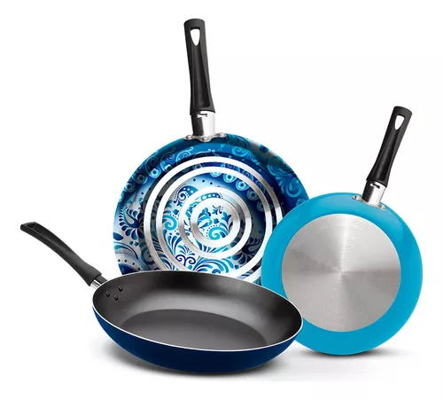 Sartenes Ekco Photo Blue Pack X3 Limpias