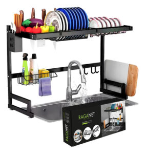 Escurridor Negro para Cocina Organizador Eficaz