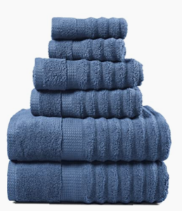 Luxurious 6-Piece Denim Bath Towel Set