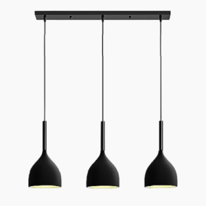 Lámpara Vintage de Tres Cabezas en Negro