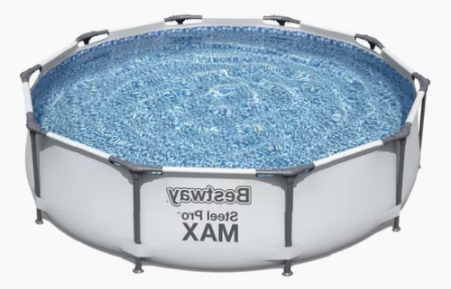 Alberca Redonda Steel Pro Max 3m Gris Claro
