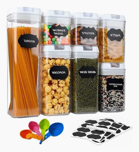 Set 7 Pz Recipientes Herméticos Cocina