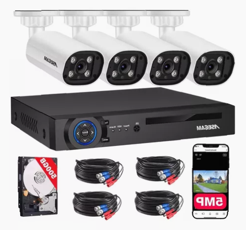 Kit 4 Camaras Seguridad Audio Videovigilancia