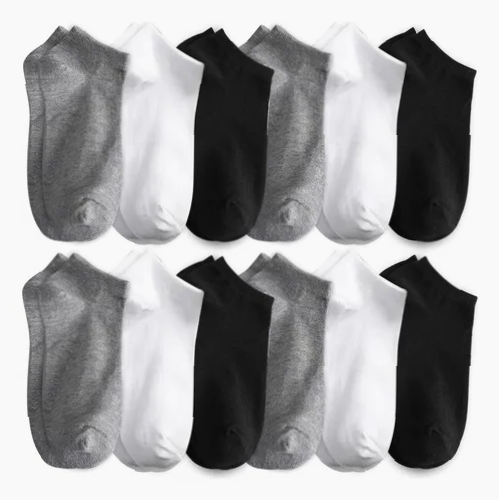 Calcetines Cortos Unisex 12 Pares