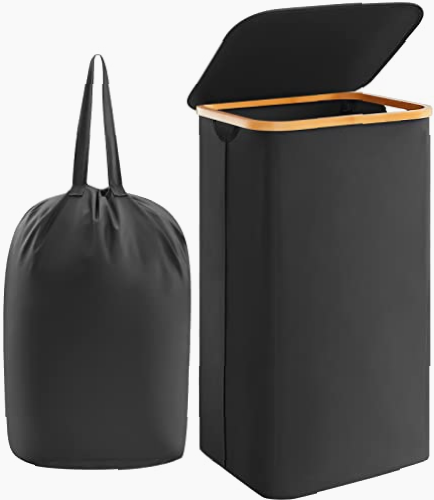 Cesto de Ropa Sucia Plegable 100 L Negro