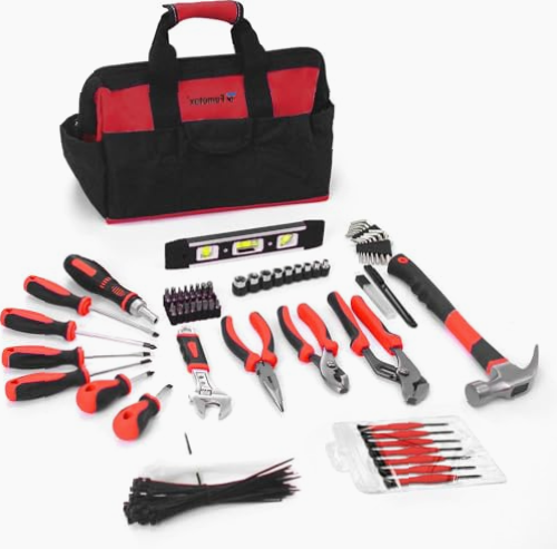 FUMETAX Kit de Herramientas 290 Piezas Rojo