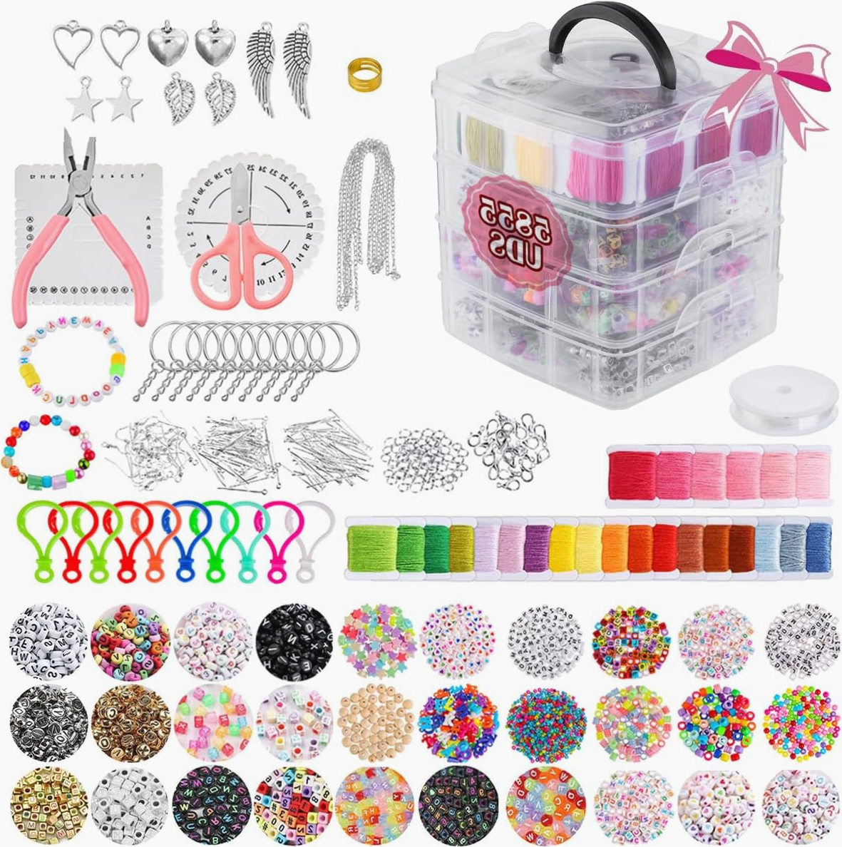 Kit de Cuentas para Hacer Pulseras 5855 Pzs