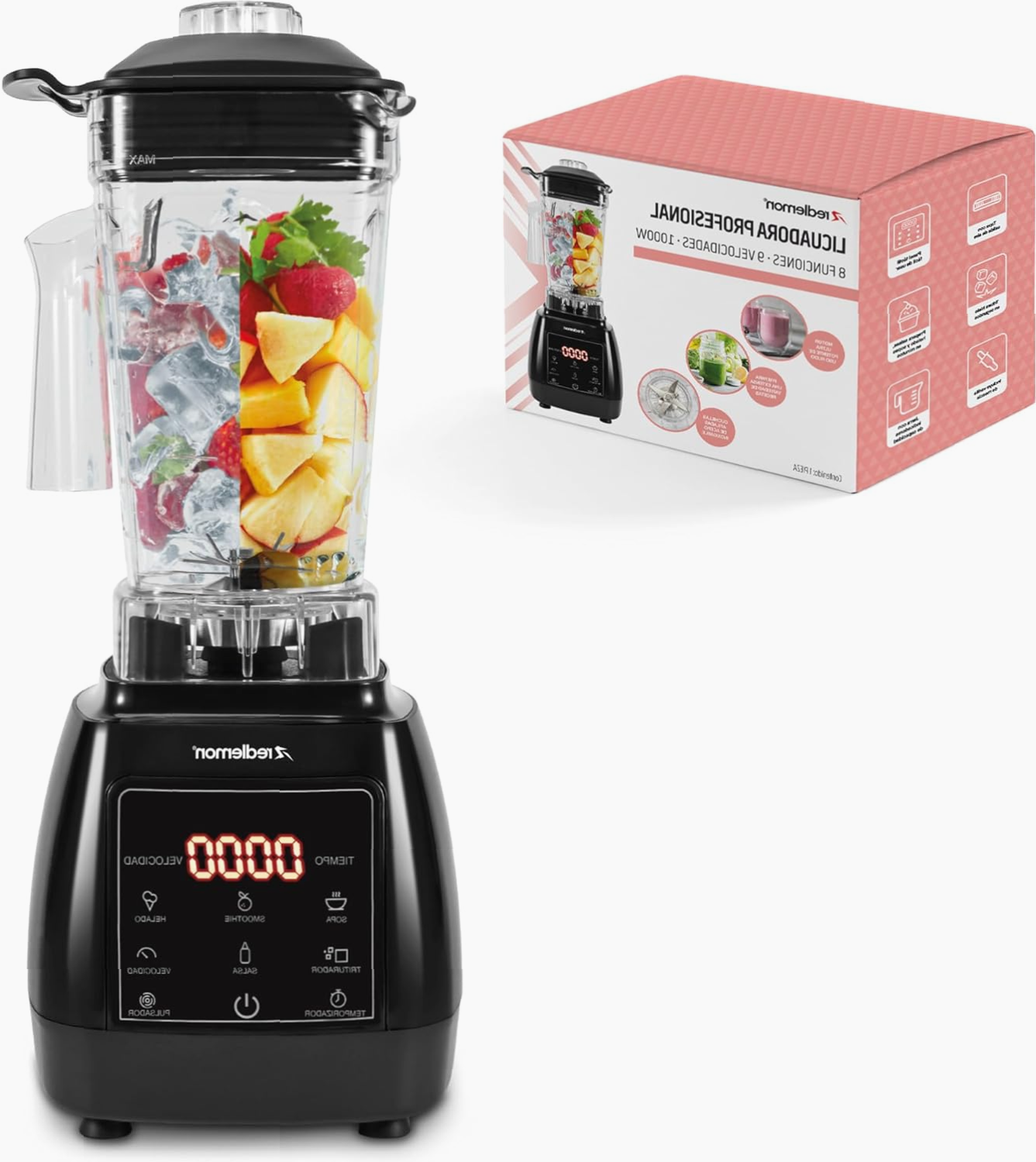 Licuadora Profesional 1000 W 9 Velocidades