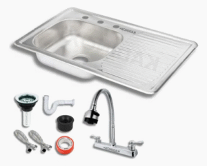 Fregadero Empotrable de Acero Inoxidable 80×50
