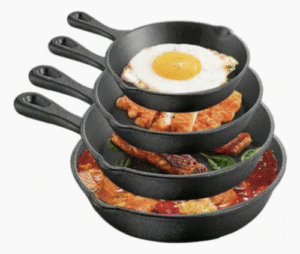 Set de Sartenes de Hierro Fundido 4 Pcs