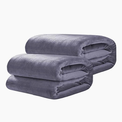 Cobija Individual de Franela Gris Premium