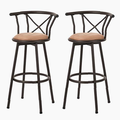 Taburetes de Bar Industriales de Metal 2 Pcs