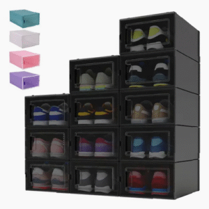 Organiza tus Zapatos con Cajas Apilables 12 Pzs