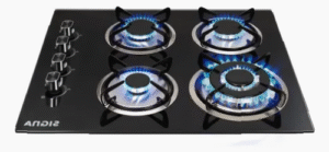 Parrilla Cristal Templado 4 Quemadores Gas