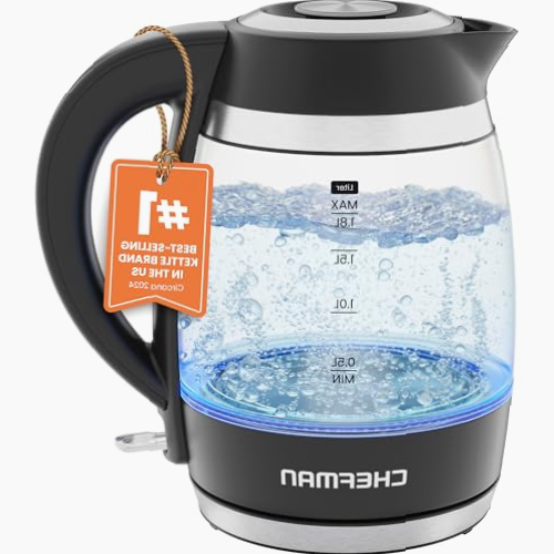 Hervidor eléctrico Chefman 1.8L 1500W negro