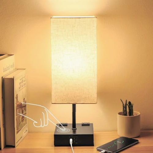 Lámpara de Mesa Táctil con USB y CA