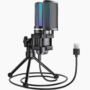 Micrófono RGB USB ideal para gamers y podcasters