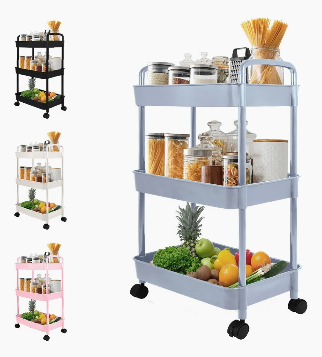 Carrito Auxiliar Organizador Multiusos para Almacenamiento