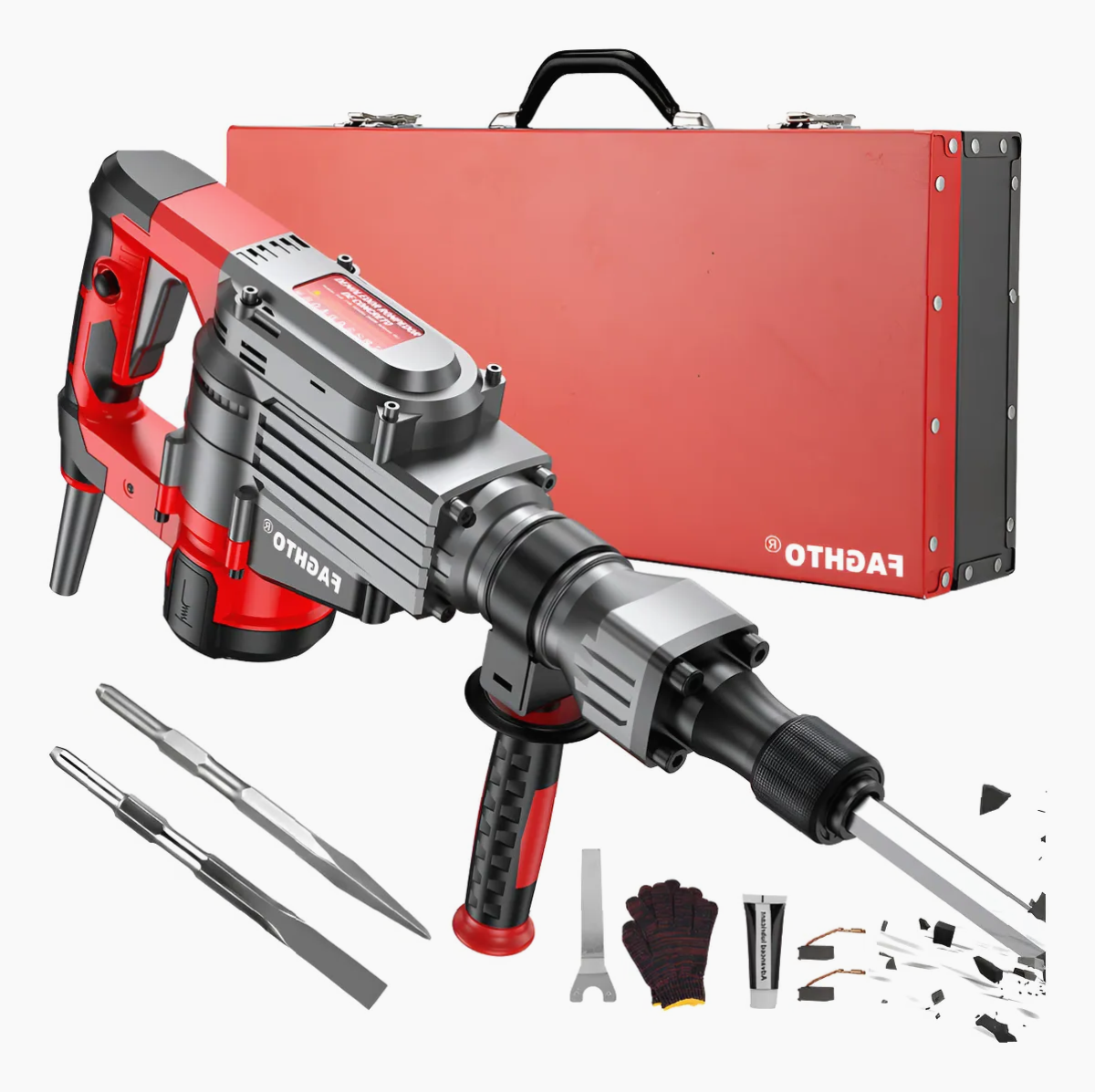 Demoledor Rompedor de Concreto 3800w Uso Rudo Hex Industrial