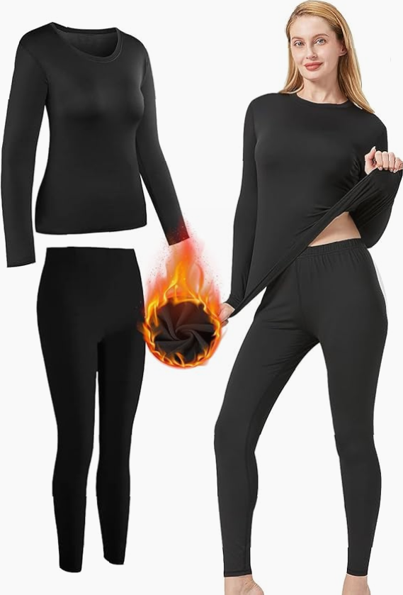 Ropa Térmica Mujer Invierno Conjunto Pantalón y Blusa Ultra Suave