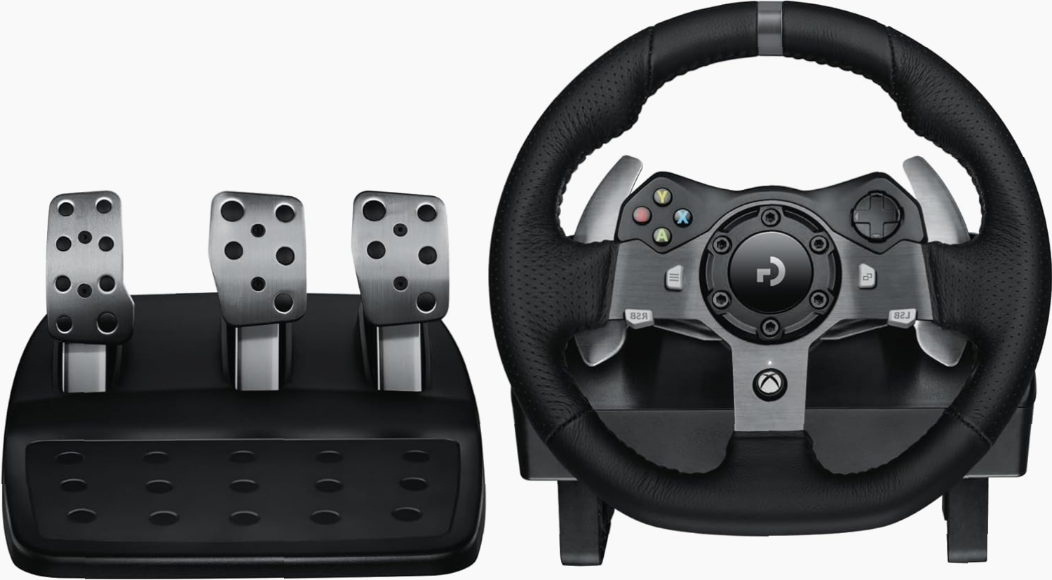 Volante Logitech G920 con pedales ajustables para Xbox y PC, Negro