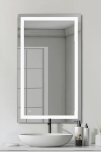 Espejo LED Pared con 3 Luces y Marco Elegante