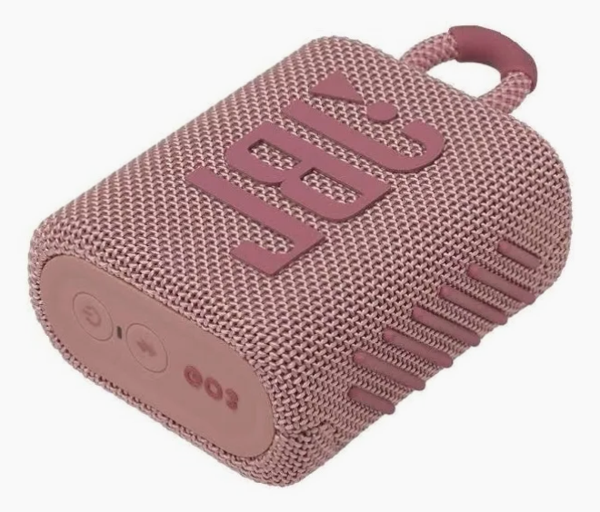 Bocina JBL Go 3 portátil Bluetooth impermeable color rosa