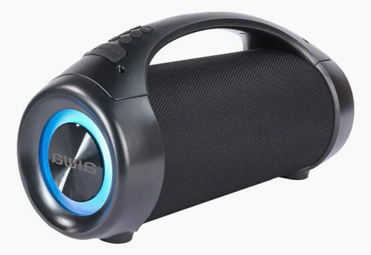Bocina Portátil Aiwa AWS600BT Bluetooth Impermeable Negra