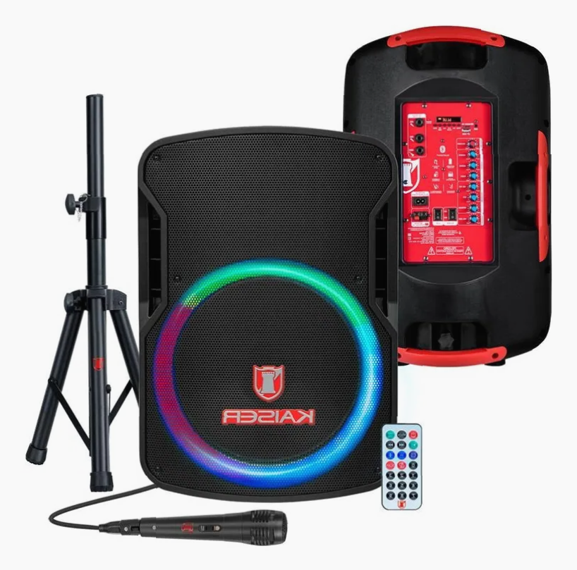 Bocina portátil Kaiser MSA-7515MX Bluetooth color Negro