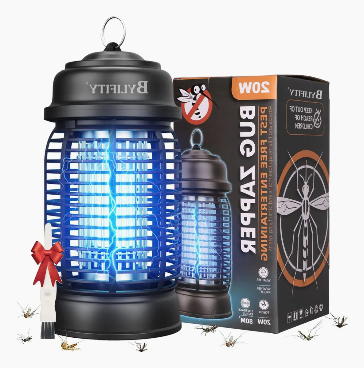 Lámpara Antimosquitos 20W Bylifity LED para Exteriores y Jardines