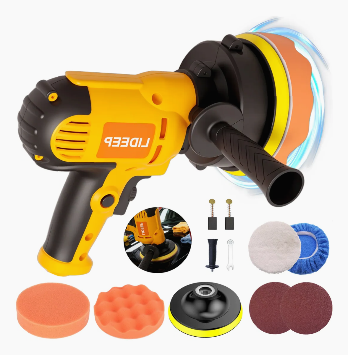 Pulidora Eléctrica Manual Ajustable para Autos y Otros Usos