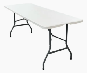 Mesa Plegable Styrka 1.80m Blanco Ideal Para Ti